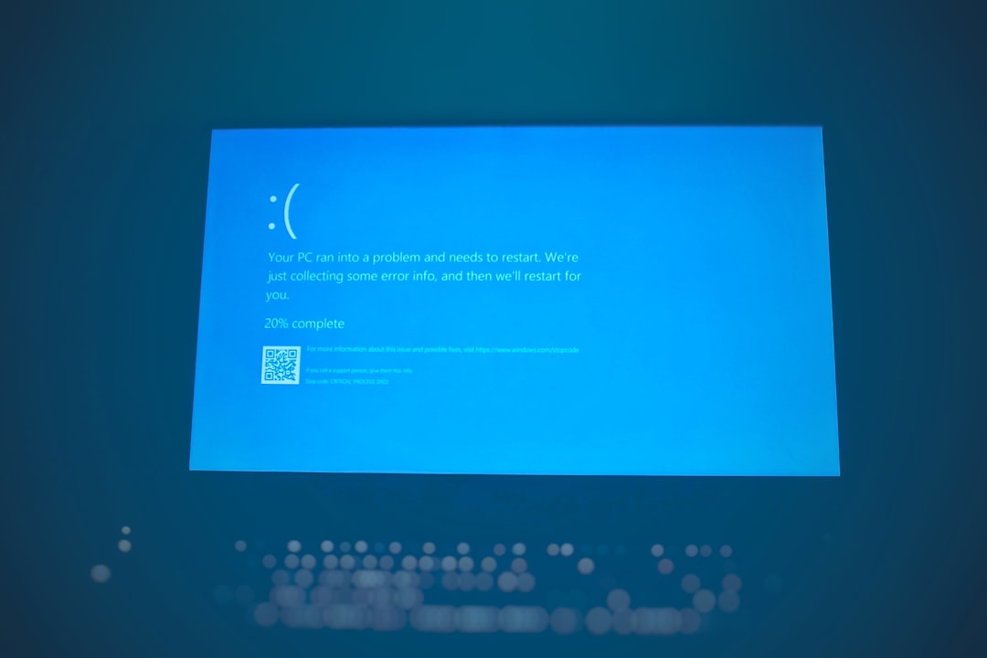 Windows Blue Screen of Death on Laptop